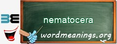 WordMeaning blackboard for nematocera